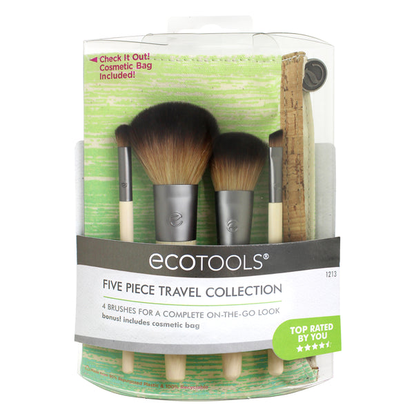 EcoTools Bamboo Makeup Brush 5-Piece Travel Collection Set
