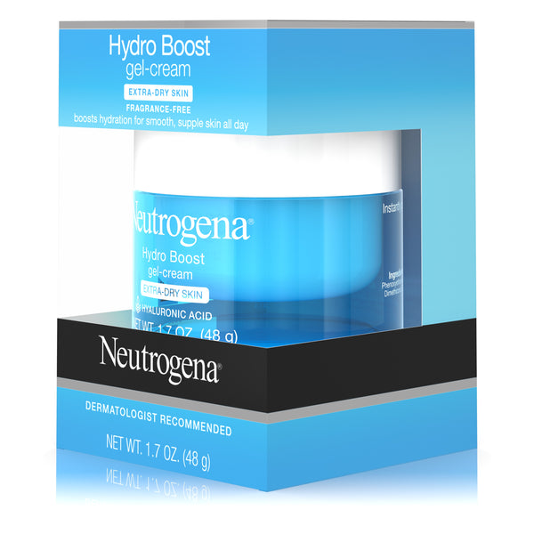 Neutrogena Hydro Boost Hyaluronic Acid Gel Face Moisturizer to hydrate and smooth extra-dry skin, 1.7 oz