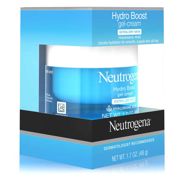 Neutrogena Hydro Boost Hyaluronic Acid Gel Face Moisturizer to hydrate and smooth extra-dry skin, 1.7 oz