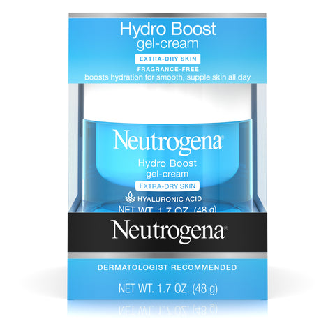 Neutrogena Hydro Boost Hyaluronic Acid Gel Face Moisturizer to hydrate and smooth extra-dry skin, 1.7 oz